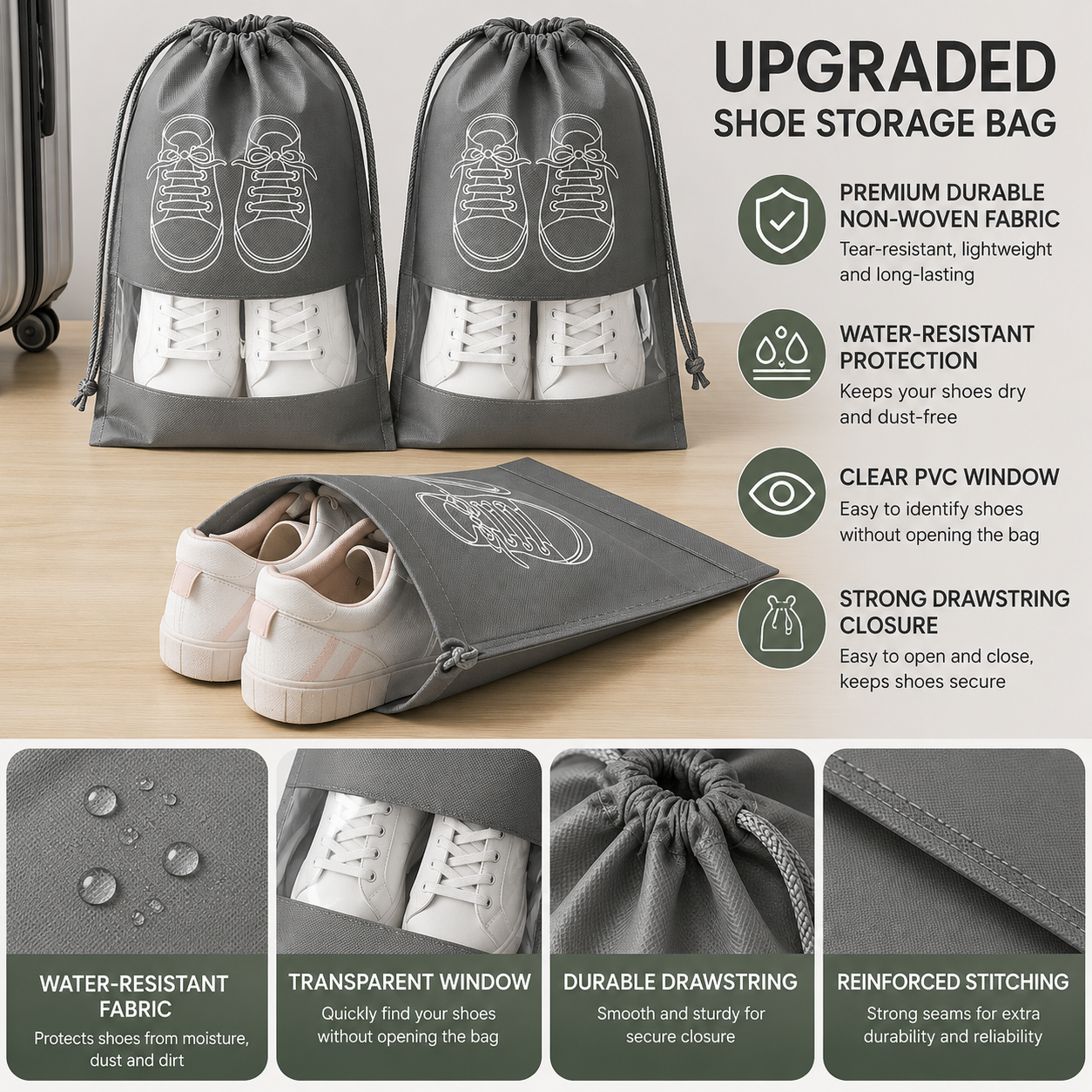 Waterproof Shoe Storage Bags 6 Pack
