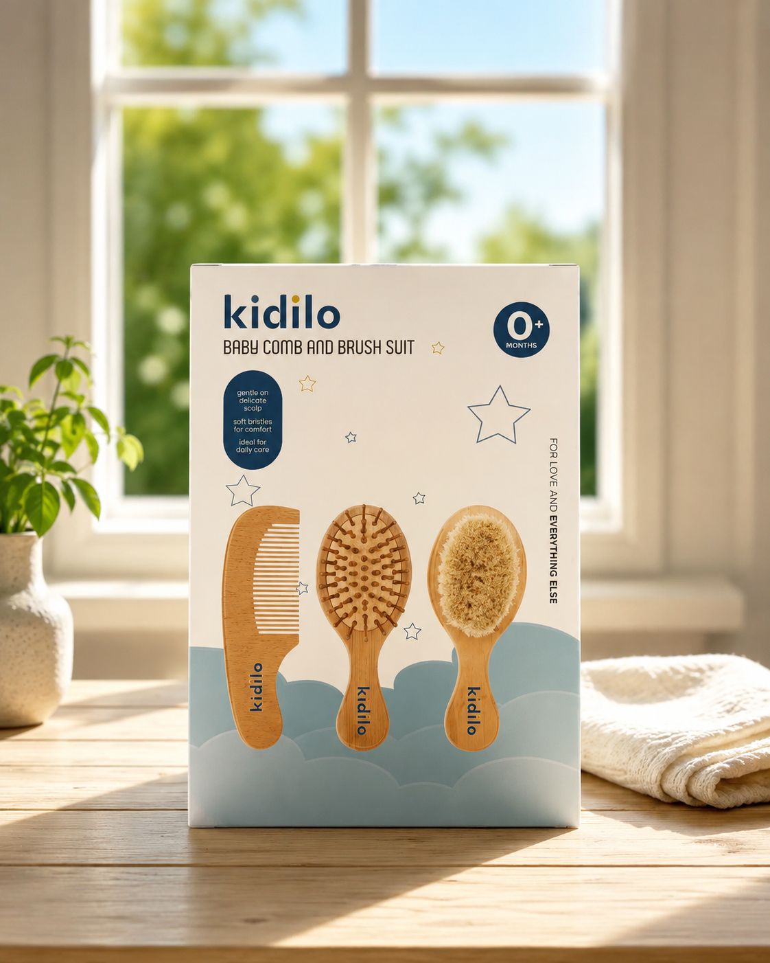 Kidilo Baby Brush & Comb Set