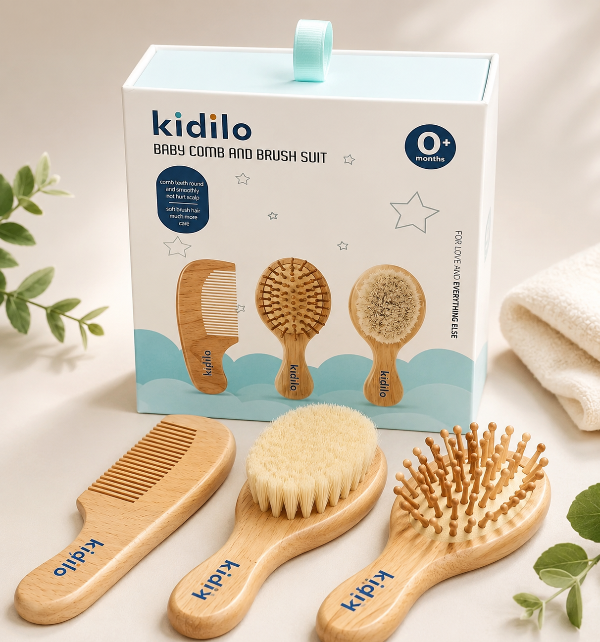 Kidilo Baby Brush & Comb Set