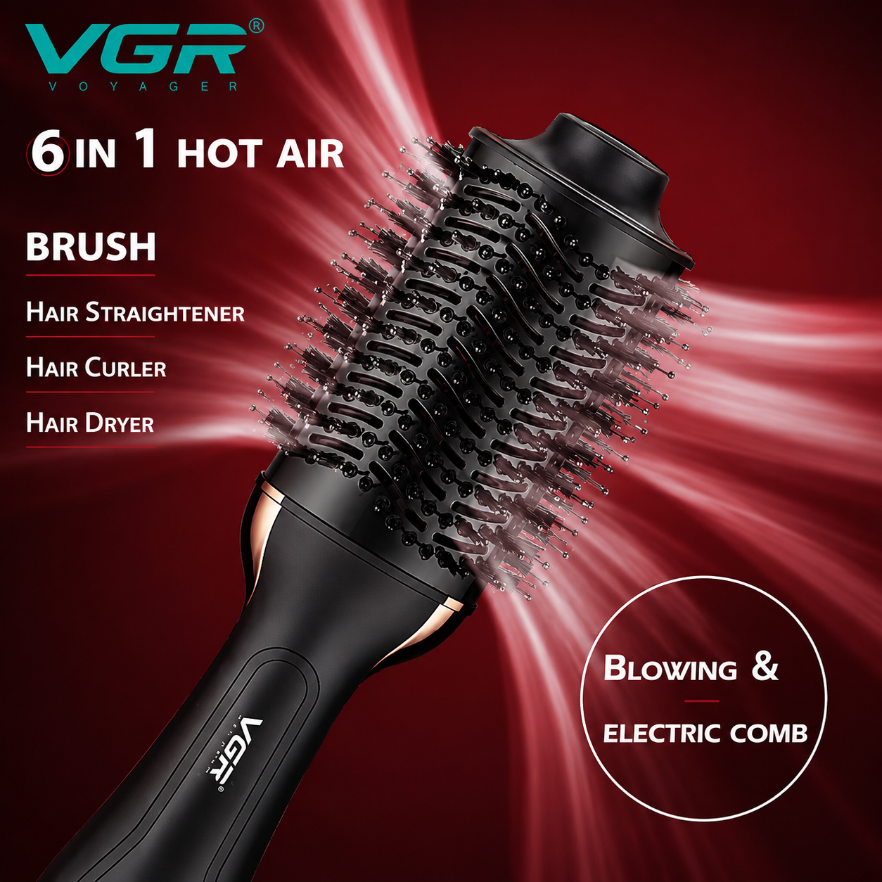VGR Professional 6 in 1 Hot Air Styler
