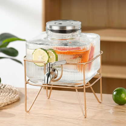 Glass Water Server with Stand