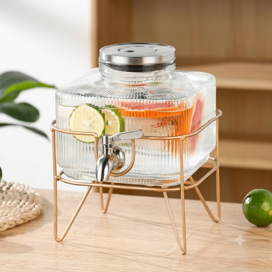Glass Water Server with Stand